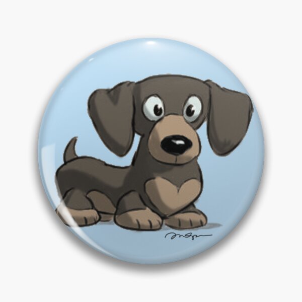 Item preview, Cartoon - Cute Rottweiler Dachsund Puppy Named Wyler designed and sold by AnsonsArtZoo.