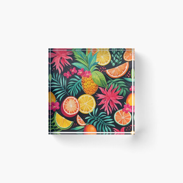 Item preview, Vibrant tropical fruits pattern designed and sold by PaletPatisserie.