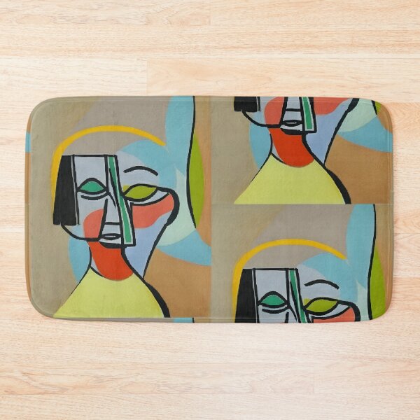 Item preview, Abstract mid century style contemporary portrait designed and sold by mahercara.