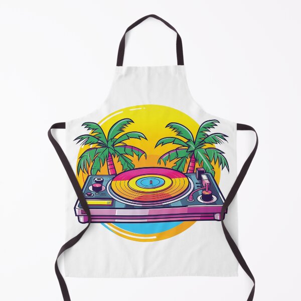 Artikelvorschau, Playful Kawaii Turntable on a Tropical Paradise | Lively Vibes | Music Lover Delight entworfen und verkauft von PopPopGfx.