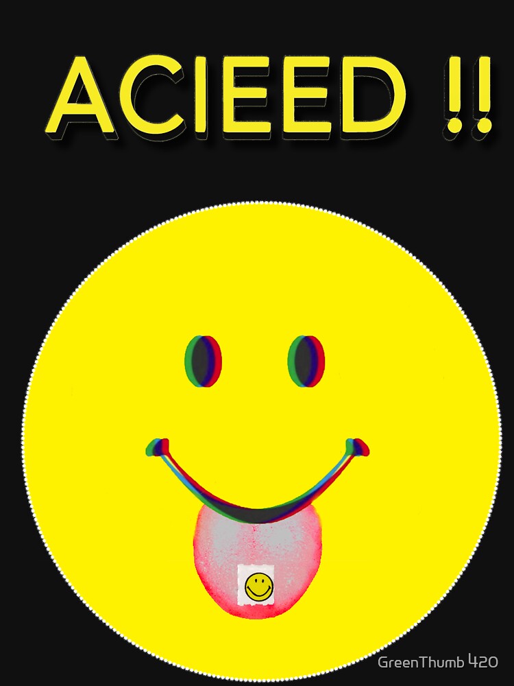 "Rave smiley face lsd" Unisex TShirt by consta Redbubble
