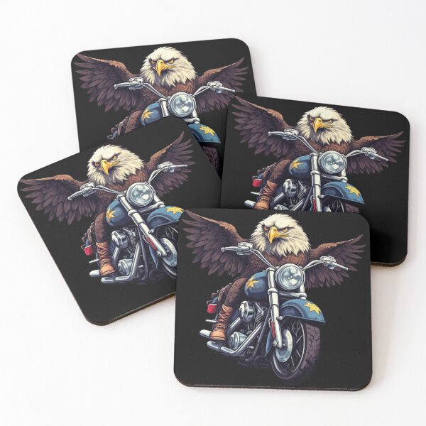 Item preview,  American Eagle riding a chopper motorcycle  designed and sold by mixzer.