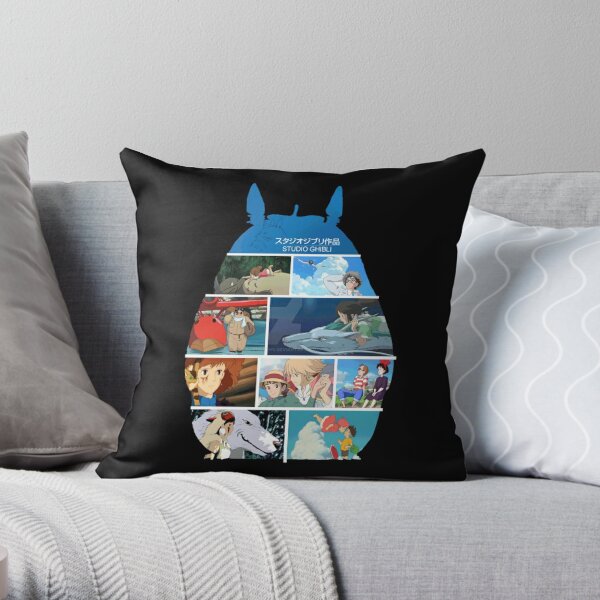 Studio Ghibli Pillow Cushion 3 Styles: Totoro, Jiji Cat, Cat Bus