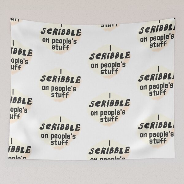 Item preview, I scribble on people's stuff sticker by DozyJov designed and sold by DozyJov.