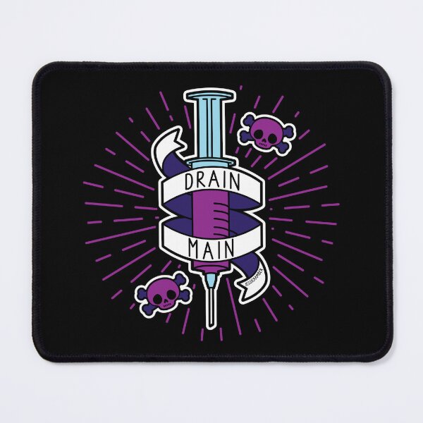 Item preview, Drain Main Gamer Purple Syringe Crossbones designed and sold by JessicaAmber.