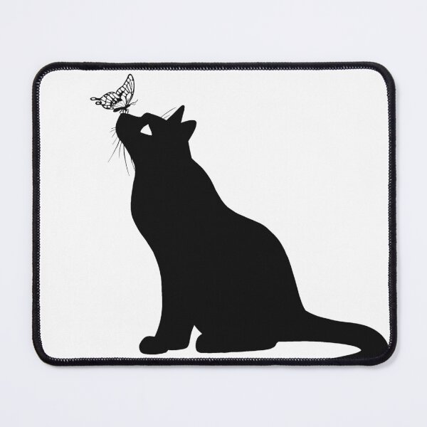 Item preview, Cat and Butterfly silhouette designed and sold by CreationsByBear.