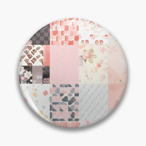 Artikelvorschau, Pink Mosaic: Patchwork Floral entworfen und verkauft von Cosmic-Canvases.