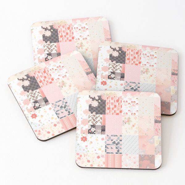 Artikelvorschau, Pink Mosaic: Patchwork Floral entworfen und verkauft von Cosmic-Canvases.