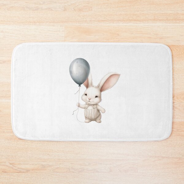 Item preview, Cute little bunny with balloon designed and sold by PreciousPaperie.