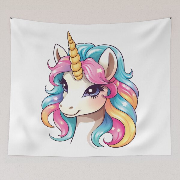 Aperçu de l'œuvre Enchanting Kawaii Unicorn | Whimsical Magic créée et vendue par PopPopGfx.