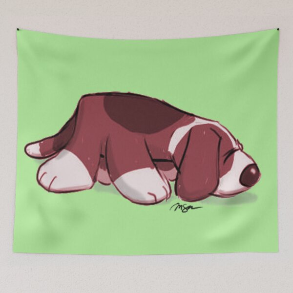 Item preview, Cartoon - Cute Bassett Hound Named Sniffer designed and sold by AnsonsArtZoo.