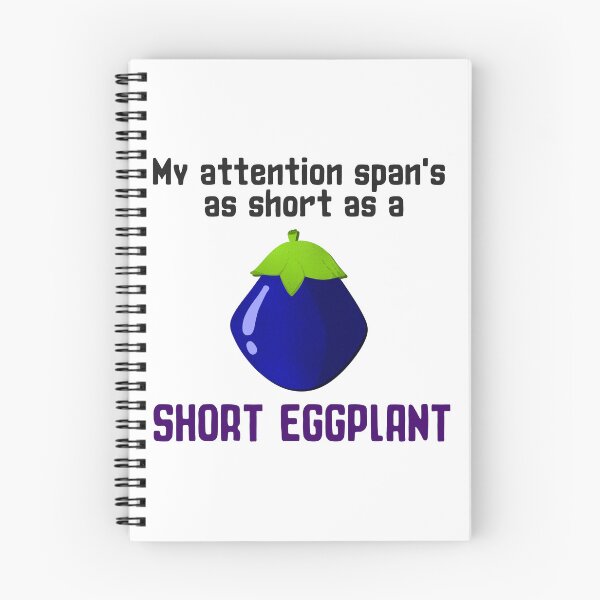 Item preview, My attention span's as short as a short eggplant sticker by DozyJov designed and sold by DozyJov.