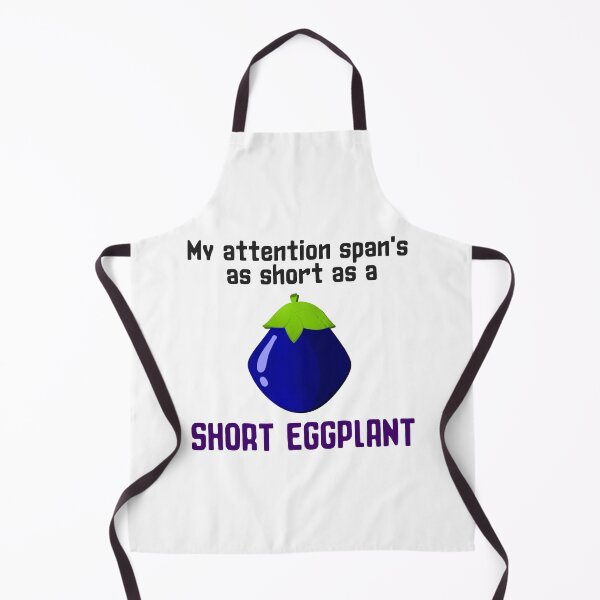 Item preview, My attention span's as short as a short eggplant sticker by DozyJov designed and sold by DozyJov.