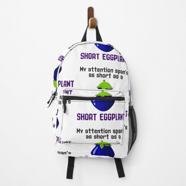 Item preview, My attention span's as short as a short eggplant sticker by DozyJov designed and sold by DozyJov.