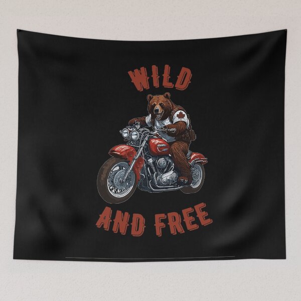 Item preview, Biker Bear Wild and Free designed and sold by MapleWear.