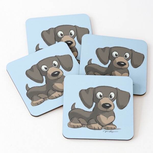Item preview, Cartoon - Cute Rottweiler Dachsund Puppy Named Wyler designed and sold by AnsonsArtZoo.