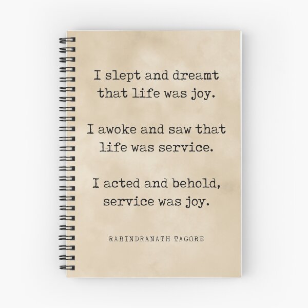 Item preview, Life is service, service is joy - Rabindranath Tagore Quote - Literature, Typewriter Print - Vintage designed and sold by Studio Grafiikka.