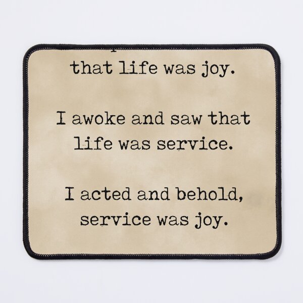 Item preview, Life is service, service is joy - Rabindranath Tagore Quote - Literature, Typewriter Print - Vintage designed and sold by Studio Grafiikka.