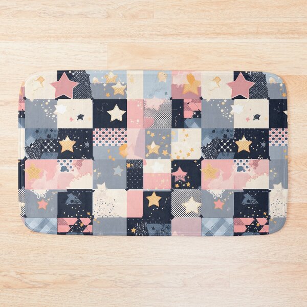 Item preview, Stellar Dreams: Pink, Blue and White Stars designed and sold by Cosmic-Canvases.