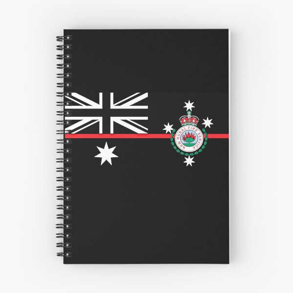 Item preview, NSW RFS - Australian Thin Red Line Flag -Black & White designed and sold by RENAGADE4LYF.