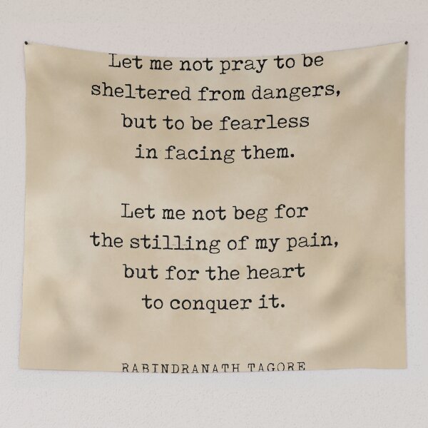 Item preview, Fearless in facing them - Rabindranath Tagore Quote - Literature - Typewriter Print - Vintage designed and sold by Studio Grafiikka.