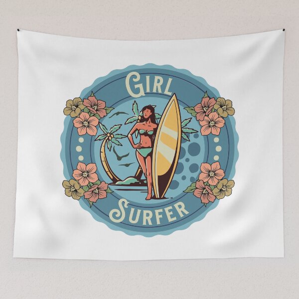 Aperçu de l'œuvre Fille surfeuse créée et vendue par CyberWindow.