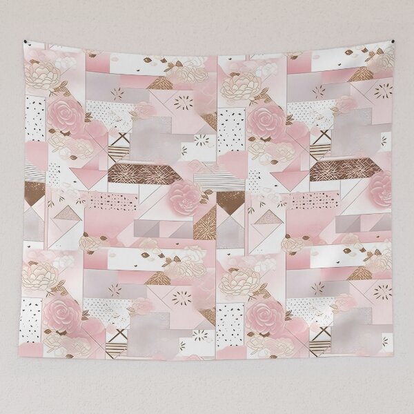 Artikelvorschau, Rosy Geometry: Rose Gold Boho Chic entworfen und verkauft von Cosmic-Canvases.