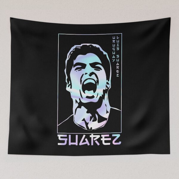 Item preview, Luis Suarez holographic Style Portrait art illustration designed and sold by 442workshop.