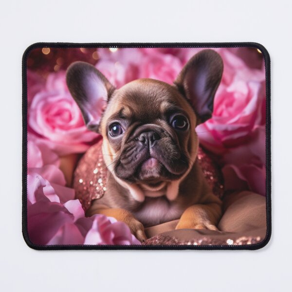 Item preview, French Bulldog And Roses designed and sold by Nocturne  Paws.
