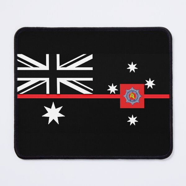 Item preview, South Australian Fire Rescue - Thin Red Line Flag -Black & White designed and sold by RENAGADE4LYF.