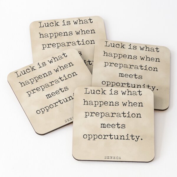 Item preview, Preparation meets opportunity - Seneca Quote - Literature - Typewriter Print - Vintage designed and sold by Studio Grafiikka.
