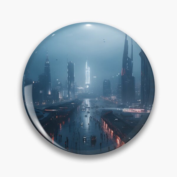 Item preview, AI Generated Art Cyberpunk City Morning designed and sold by patricklevar.