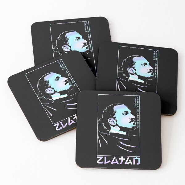 Item preview, Zlatan Ibrahimovic holographic Style Portrait art illustration designed and sold by 442workshop.