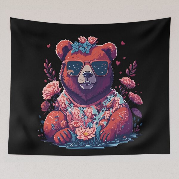 Item preview, Bear and Flowers designed and sold by MapleWear.