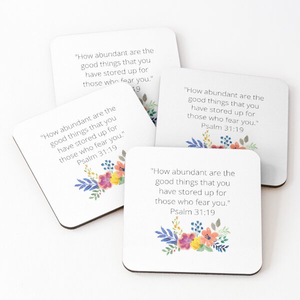 Item preview, Bible Verse How Abundant Are The Good Things designed and sold by ThePinkProject.