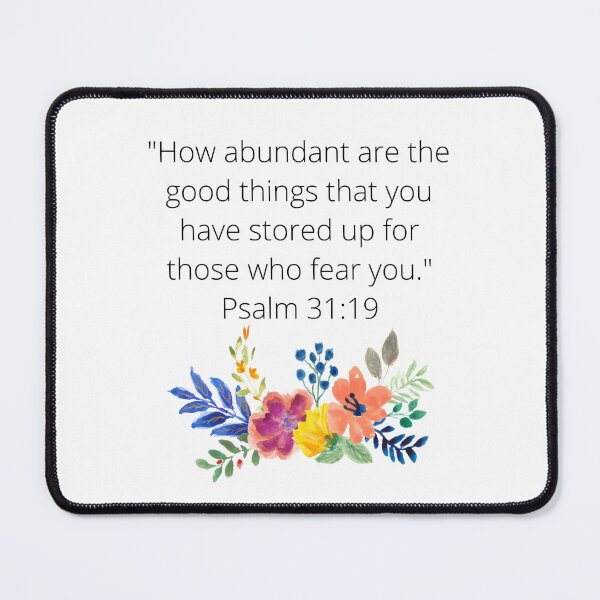 Item preview, Bible Verse How Abundant Are The Good Things designed and sold by ThePinkProject.
