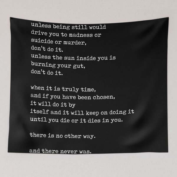 Item preview, It will do it by itself - Charles Bukowski Poem - Literature - Typewriter Print - Black designed and sold by Studio Grafiikka.
