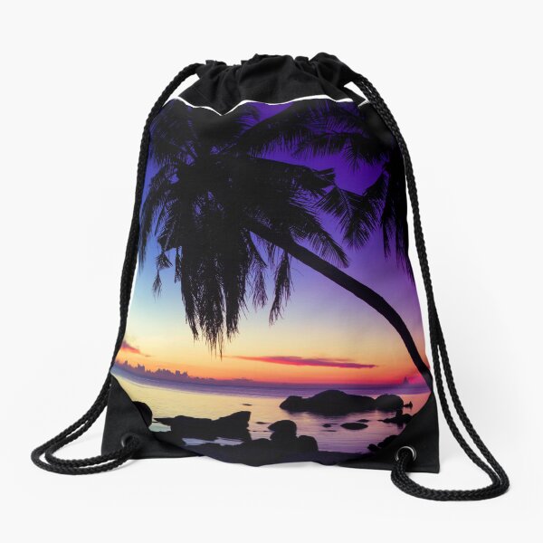 Fantasy sunset landscape Thailand Drawstring Bag