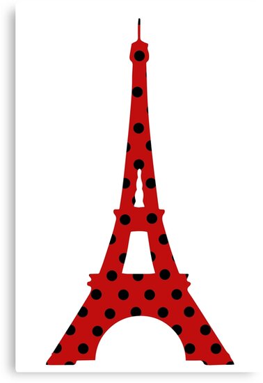 "Maraculous Ladybug Eiffel Tower" Canvas Prints by Olgagrzywa  Redbubble