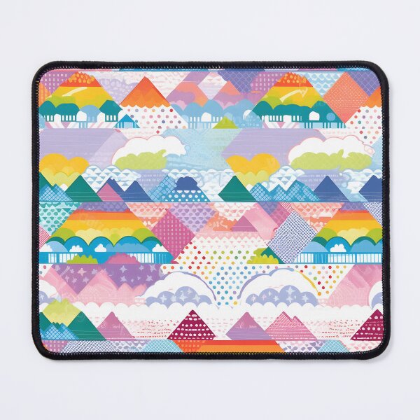 Artikelvorschau, Rainbow Peaks: Boho Minimalist Mountain entworfen und verkauft von Cosmic-Canvases.