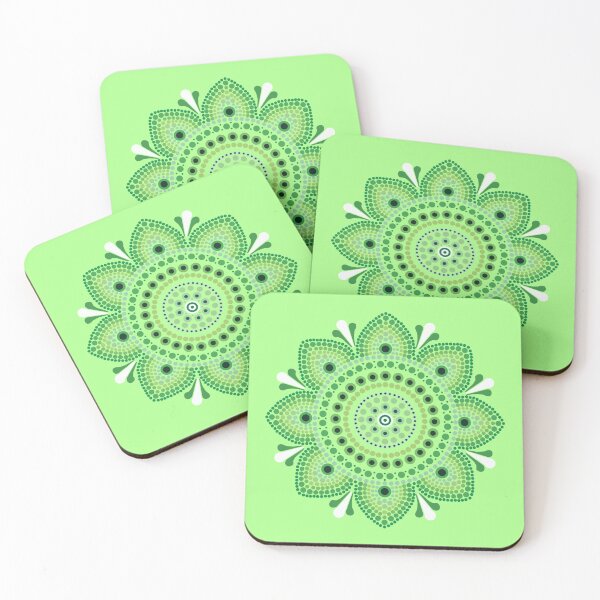 Item preview, Emerald Elegance: Bright Green Dot Mandala designed and sold by Aster18.