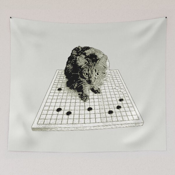 Item preview, Goban Cat (Inked, B&W) designed and sold by Gidman77.