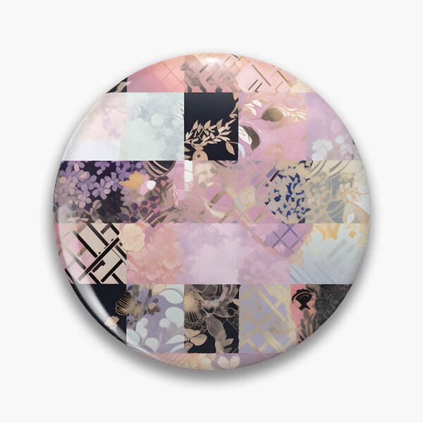 Artikelvorschau, Mystic Patchwork: Purple, Black, Gold, and White Elegance entworfen und verkauft von Cosmic-Canvases.