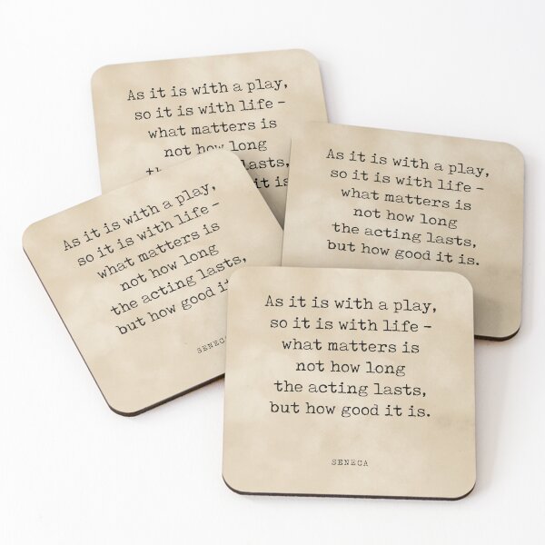 Item preview, As it is with a play - Seneca Quote - Literature - Typewriter Print - Vintage designed and sold by Studio Grafiikka.