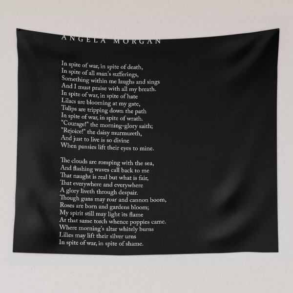 Item preview, In Spite Of War - Angela Morgan Poem - Literature - Typography Print 2 - Black designed and sold by Studio Grafiikka.