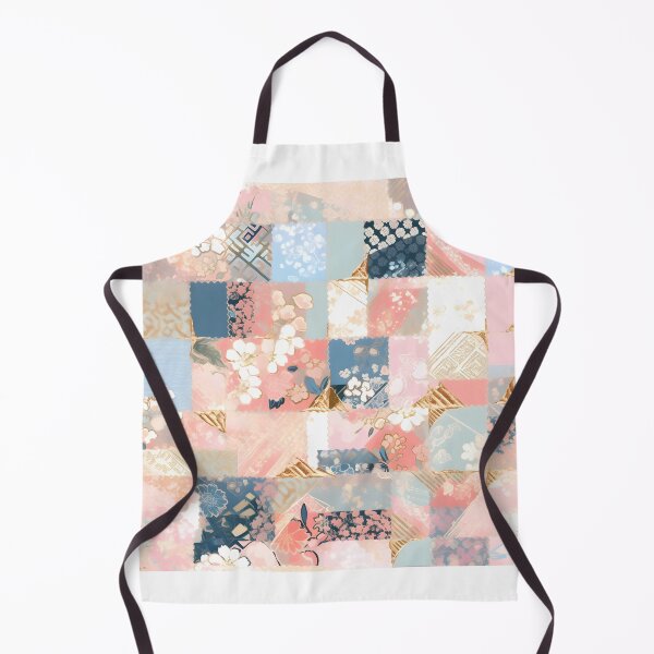 Artikelvorschau, Blossom Quilt: Pink and Blue Floral Patchwork entworfen und verkauft von Cosmic-Canvases.
