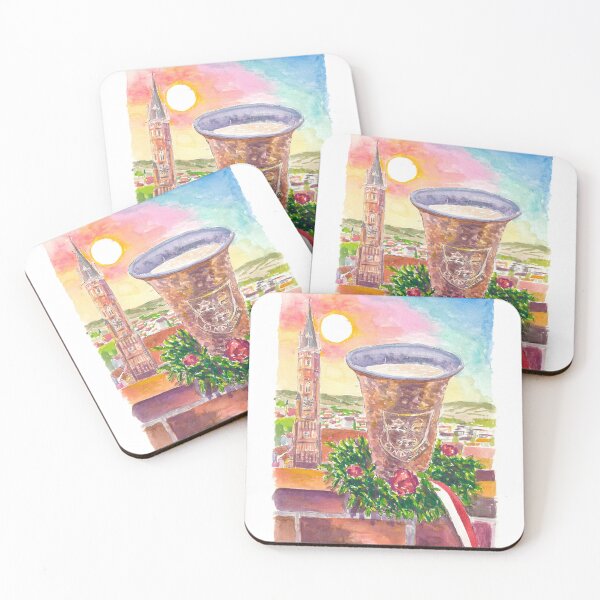 Item preview, Landshut View from Trausnitz towards Altstadt with Buchskranzl and Kupferbecher designed and sold by artshop77.