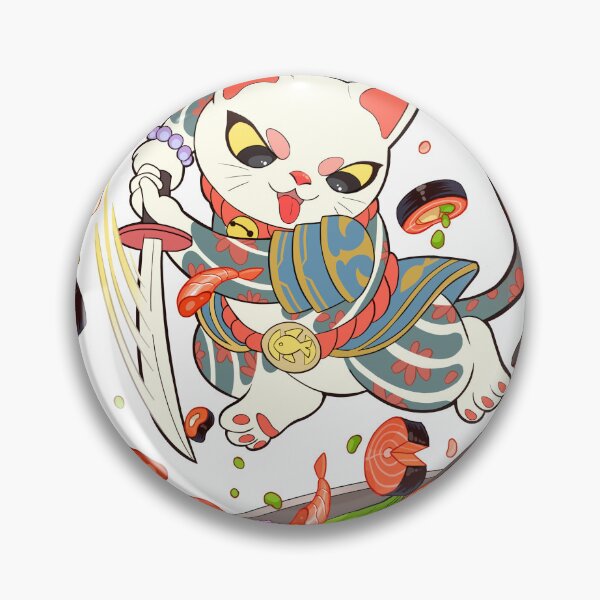 Item preview, Cute Samurai Cat T-Shirt designed and sold by FelixantosArt.