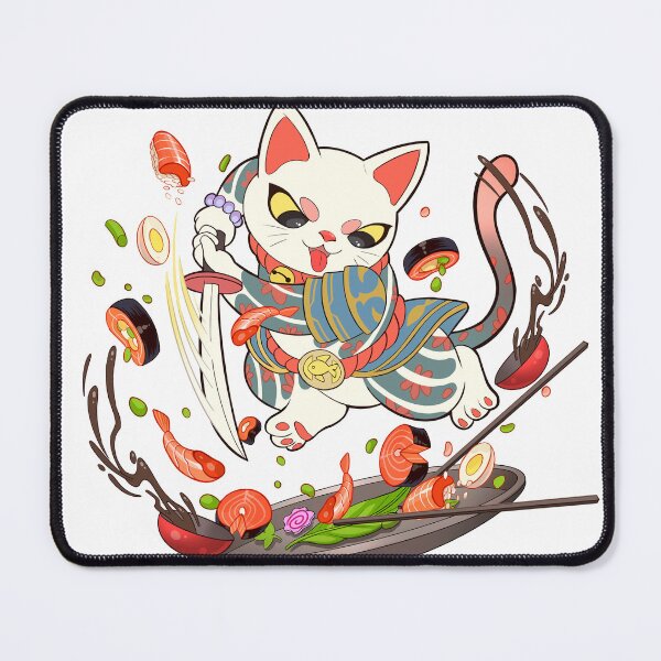 Item preview, Cute Samurai Cat T-Shirt designed and sold by FelixantosArt.
