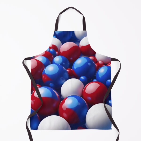 Item preview, Poolside Celebration - Red, White, and Blue Floating Balls Art Print, A Vibrant Water Wonderland designed and sold by Dubage603.